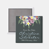 Frühlingsblumen, Save the Date Magnet (Vorderseite/Rückseite)
