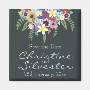 Frühlingsblumen, Save the Date Magnet
