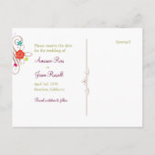 Frühlingsblumen Save the Date Postkarte (Rückseite)