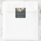 Frühlingsblumen, Save the Date. Quadratischer Aufkleber (Tasche)