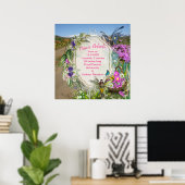 Frühlingsblumen & Schmetterlingsfeen Poster (Heimbüro)