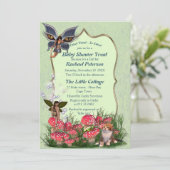 Frühlingsblumen & Schmetterlingszuchten Einladung (Stehend Vorderseite)