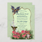 Frühlingsblumen & Schmetterlingszuchten Einladung (Vorne/Hinten)
