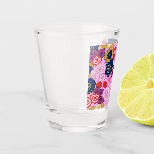 Frühlingsblumen Schnapsglas (Links)