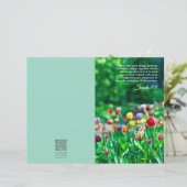 Frühlingsblumen-Schrift-Kirchblatt-Vorlage (Stehend Vorderseite)