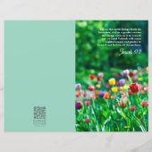 Frühlingsblumen-Schrift-Kirchblatt-Vorlage (Vorderseite)