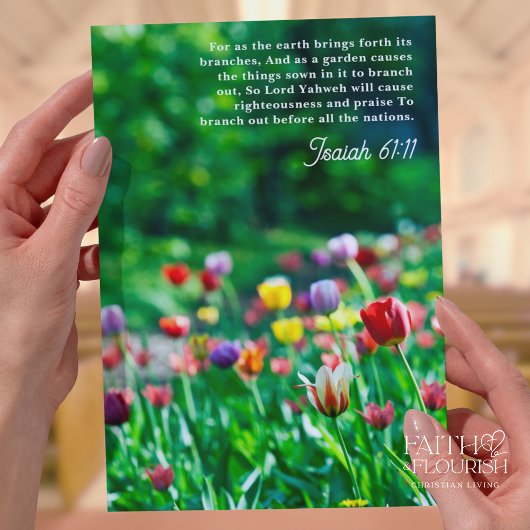 Frühlingsblumen-Schrift-Kirchblatt-Vorlage