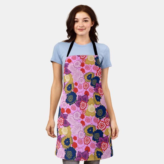 Frühlingsblumen Schürze (Getragen)