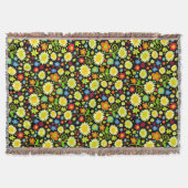 Frühlingsblumen - Schwarz Decke (Vorderseite)