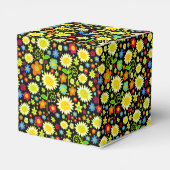 Frühlingsblumen - Schwarz Geschenkschachtel (Rückseite)
