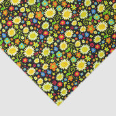 Frühlingsblumen - Schwarz Seidenpapier (Ausschnitt)