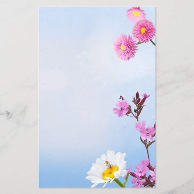 Frühlingsblumen Scrapbook Papier (Vorderseite)