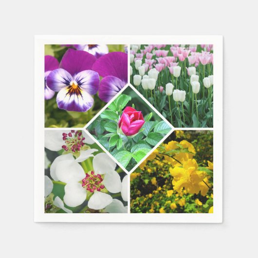 Frühlingsblumen Serviette (Vorderseite)