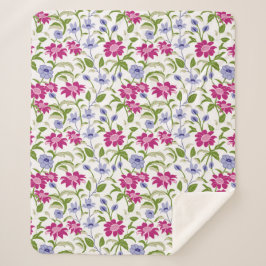 Frühlingsblumen Sherpadecke