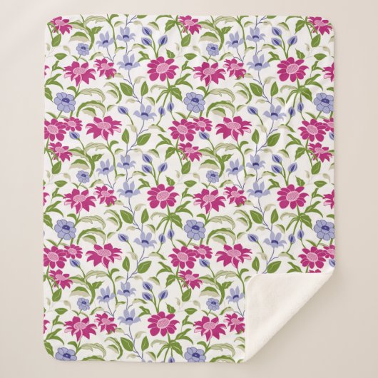 Frühlingsblumen Sherpadecke (Vorderseite)