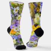 Frühlingsblumen Socken (Gewinkelt)