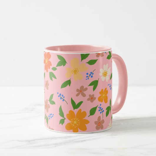 Frühlingsblumen Tasse (VorderseiteRechts)