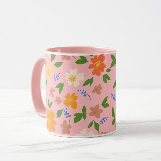 Frühlingsblumen Tasse (Vorderseite Links)