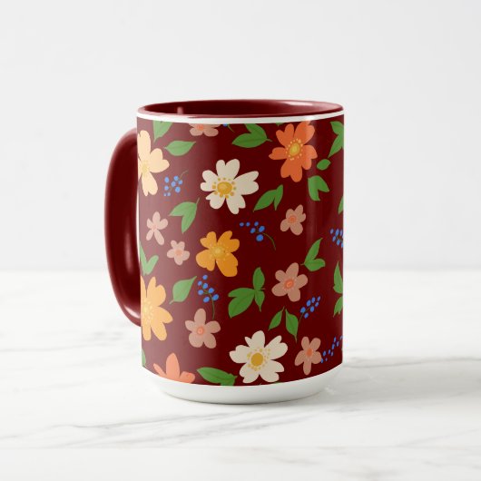 Frühlingsblumen Tasse (Vorderseite Links)