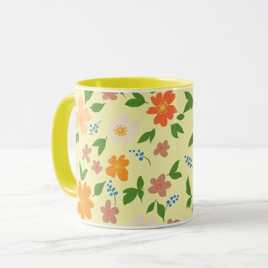 Frühlingsblumen Tasse (Vorderseite Links)