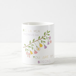 Frühlingsblumen-Tasse – Du bist mein Frühling Kaffeetasse