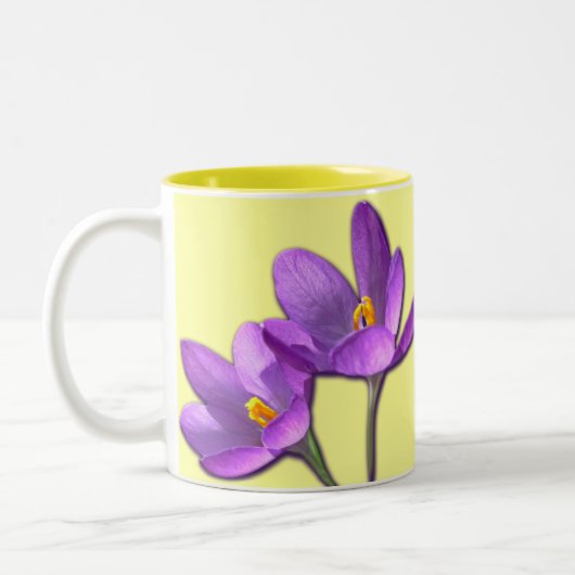 Frühlingsblumen Tasse Kaffee Cup Crocus Blume Cup (Links)