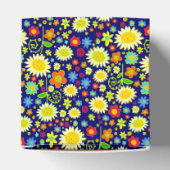 Frühlingsblumen - Tiefe Marine Geschenkschachtel (Oben)