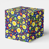 Frühlingsblumen - Tiefe Marine Geschenkschachtel (Rückseite)