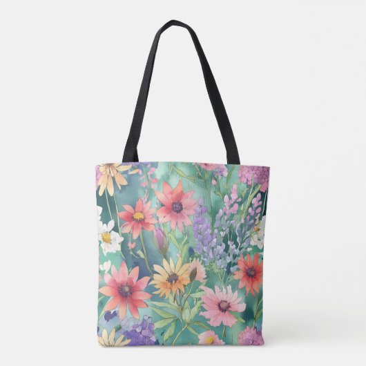 Frühlingsblumen Tote Tasche (Rückseite)