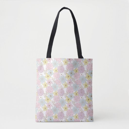 Frühlingsblumen-Tragetasche Tasche (Vorderseite)