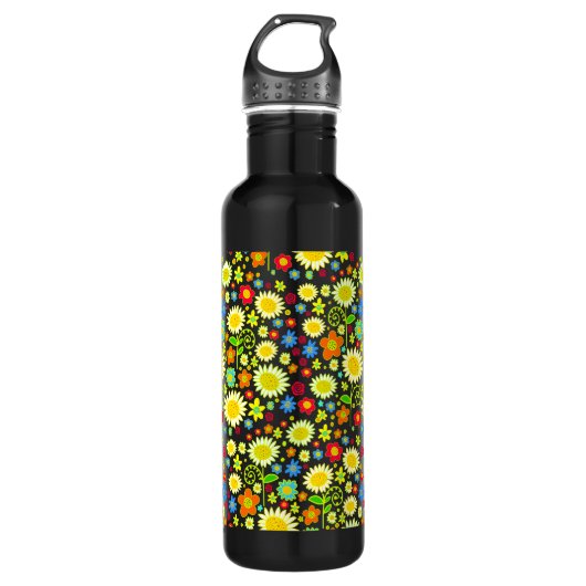 Frühlingsblumen Trinkflasche (Vorderseite)