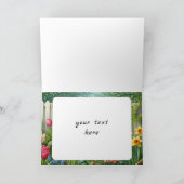 Frühlingsblumen Tulip Daffodien Dankeskarte (Innenseite)