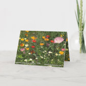 Frühlingsblumen Tulpen Ostergelbe Orange Dankeskarte (Rückseite)