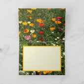 Frühlingsblumen Tulpen Ostergelbe Orange Dankeskarte (Innenseite)