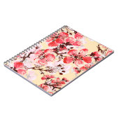 Frühlingsblumen U Muster Notizblock (Linke Seite)