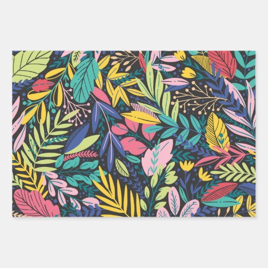 Frühlingsblumen Umhüllungsblätter Geschenkpapier Set (Vorderseite)