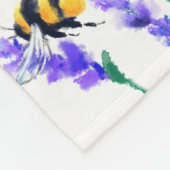 Frühlingsblumen und Bienen, die Fleece Blanket (Ecke)