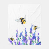 Frühlingsblumen und Bienen, die Fleece Blanket (Vorderseite)