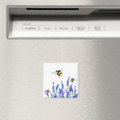 Frühlingsblumen und Bienen fliegen Magnet-Geschenk Magnet (In Situ (Geschirrspüler))
