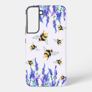 Frühlingsblumen und Bienen fliegen Samsung Galaxy Hülle
