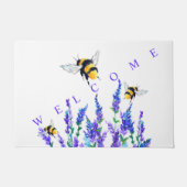 Frühlingsblumen und Bienen fliegen - Zeichn - Will Fußmatte (Vorderseite)