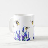 Frühlingsblumen und Bienen fliegende Tasse (Vorderseite Links)