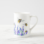 Frühlingsblumen und Bienen Fliegengebirge Knochen- Porzellantasse (Rechts)
