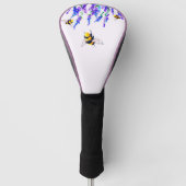 Frühlingsblumen und Bienen-Flying Golf Head Cover Golf Headcover (Vorderseite)