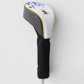 Frühlingsblumen und Bienen Golf Head Cover Headcover (angewinkelt)