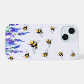 Frühlingsblumen und Bienen iPhone Case 15 Hülle (Rückseite (Horizontal))