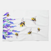 Frühlingsblumen und Bienen Küchentücher (Horizontal)