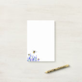 Frühlingsblumen und Bienen Post-it Klebezettel (Auf Schreibtisch)