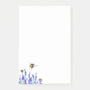 Frühlingsblumen und Bienen Post-it Klebezettel