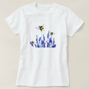 Frühlingsblumen und Bienen-T - Shirt